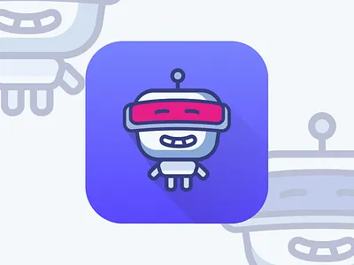 Augmented reality app icon app augmented reality icon illustration mobile robot virtual reality