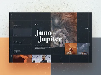 Space News Website clean colours header home landing minimal page space ui ux web website