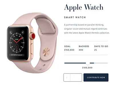 Daily UI Challenge #032 apple blue crowdfunding text typography ui ui challenge ux