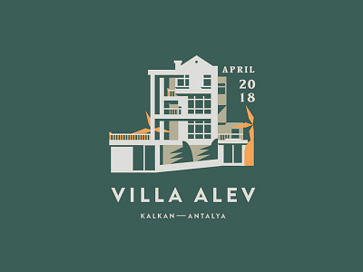 Villa Alev Kalkan art branding color concept design drawing icon identity illustration print travel villa