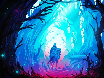 Forest travel-2 illustration