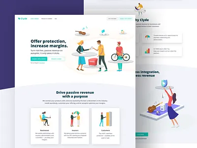 Clyde - Landing Page clean colors illustration landing project ui ux