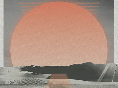 Those Textures Tho collage duotone illustration poster synth texture vintage