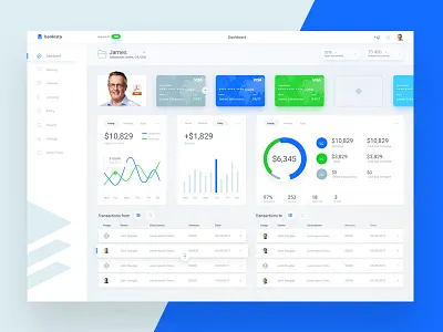 Banking Dashboard bank banking cms dashboard light online theme ui web