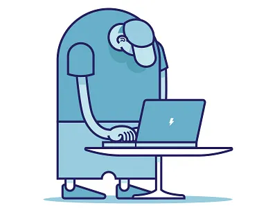 Dude On Computer computer figure work