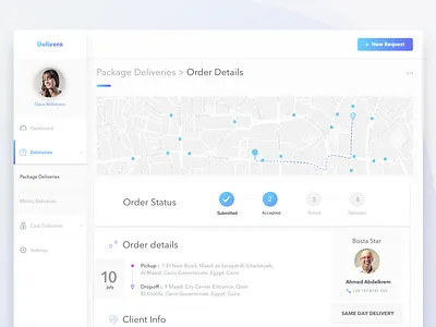 Delivery Dashboard app dashboard delivery design uiux web