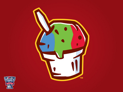 Corpus Christi Raspas (MiLB) baseball corpus christi logo milb rainbow raspas sno cone sports texas treat