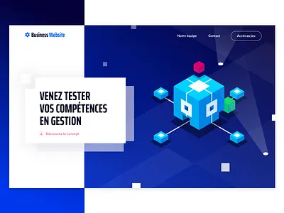 Business website - home business home illustration isometric landing ui web
