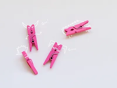 Monster pegs illustration monster pegs silly social