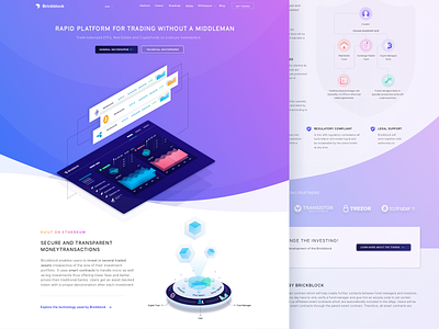 Blockchain ICO Platform Page Explanation bitcoin blockchain crypto etf ethereum ico interface landing real estate website