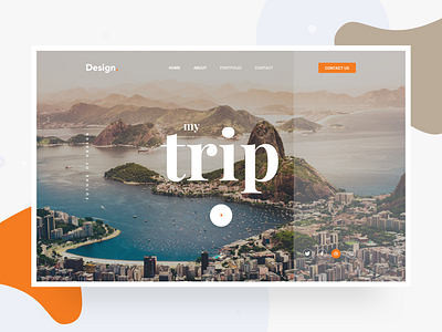 Split Header Design - Landing Page colorful gradient landing page minimal split fold split web design uidesign webdesign