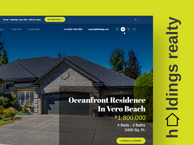 Holdings - Realty Single Property agent appointment booking branding green property real estate realty template theme website