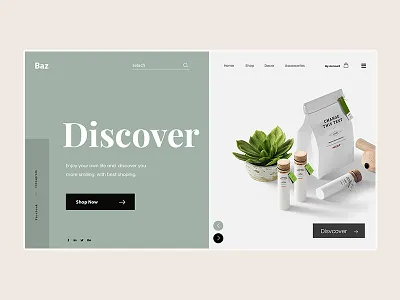 Baz Web UI Design Concept color design concept landing madhu mia minimal page ui ux web