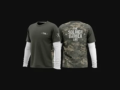 The Soldier Barber Life apparel apparel design brand branding design graphic design illustration logo typography vector visual design