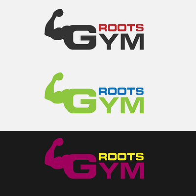 Logo for Roots gym center. adobe adobe illustrator branding gym center logo gym logo logo design