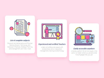 Education Platform Icons blue certificate education education platform icon iphone laptop phone pink search subject teacher