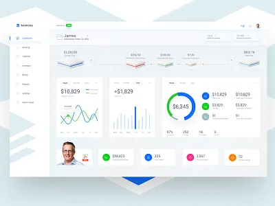 Banking Dashboard V2 bank banking cms dashboard light online theme ui web