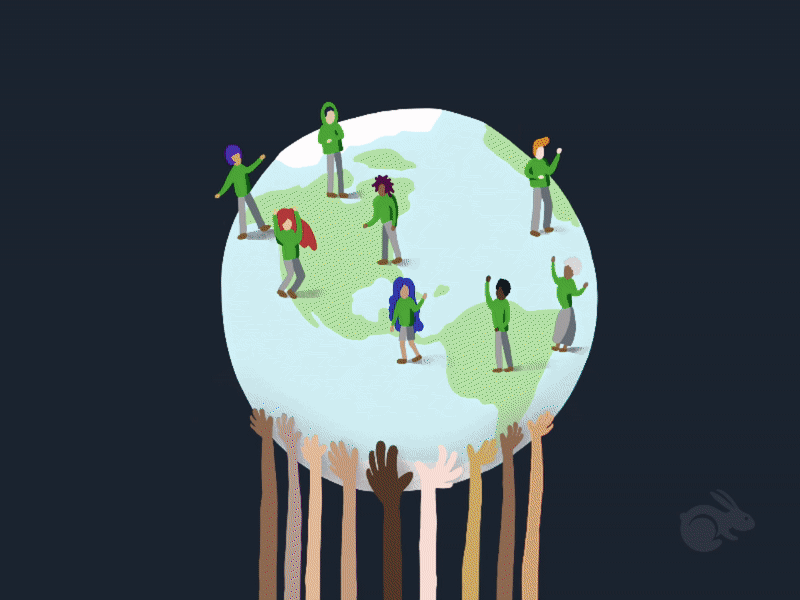 Tasker Vision Illustration diversity green hands handyman illustration painter people world