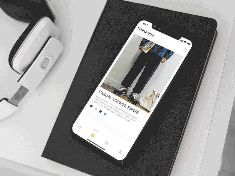 Wardrobe app app list material mobile ui ux