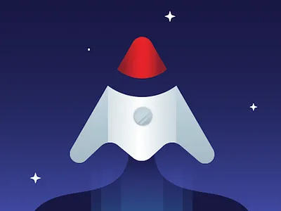 Logo Application gradient illustration mountain notification rocket texture