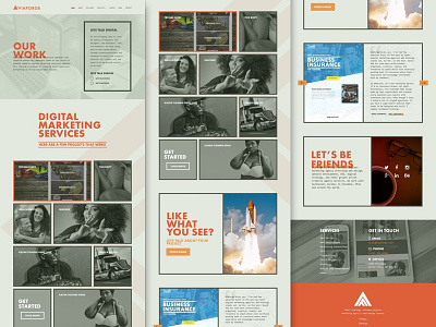 V2 - ViaForge Portfolio Page Redesign agency branding design elements material orange ui ux viaforge web website