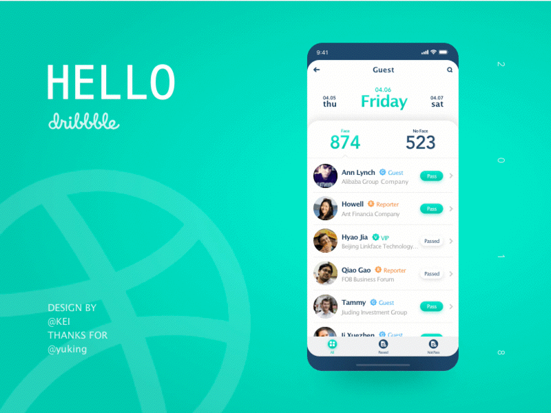 Hello，Dribbble！ animation hello dribbble ui