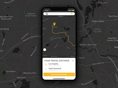 Travel interface display app balck interface travel