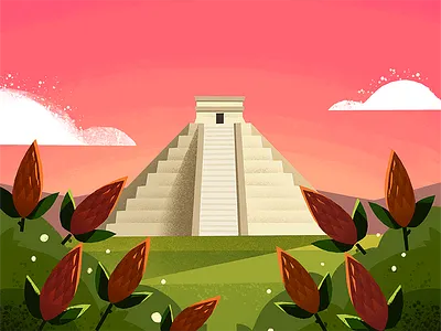 Mexico coffee down the street illustration lighting llama mexico perspective pro create procreate