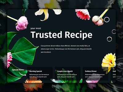 Daily Ui 014 - Restaurant Card black card design daily ui daily ui 014 dark minimal restaurant card rikon rahman ui design ux design