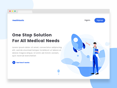 Healthtastic - Healthcare Landing Page concept doctor healthcare illustrations landing rocket ui ux web website