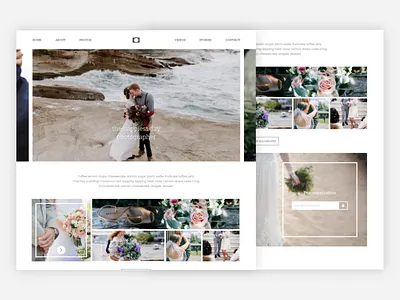 Felis Photography Studio Web Interface bride bridegroom couple flat grid photography studio responsive ui ux web wedding