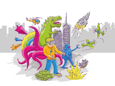 PlayfulVR game illustration play virtualreality vr