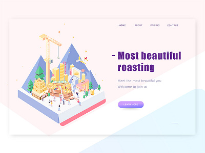 Illustrations web page aircraft blue cakes characters cheese house illustrations pages pink sweets yellow