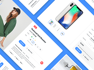 Product Cards dashboard ecommerce interface magazine popups shop sketch template ui ui kit web design widgets