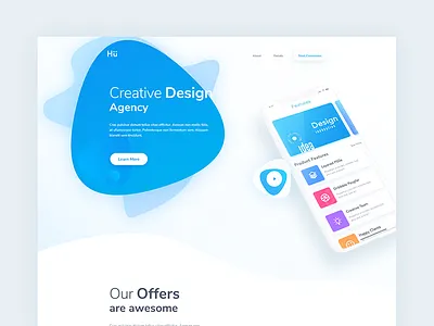 Daily UI 015 - Design Agency Website Header agency clean daily ui 015 digital agency header minimal ui design web design