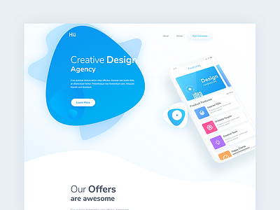 Daily UI 015 - Design Agency Website Header agency clean daily ui 015 digital agency header minimal ui design web design