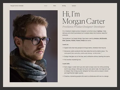 Portfolio 3.0 Launch canela domaine gt america landing page portfolio redesign typography vulf website