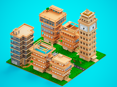 My Little Houses 3d buildings city houses magicavoexl