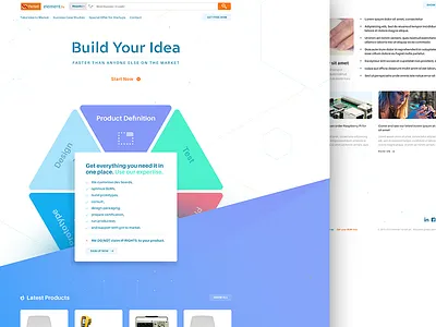 Dribbble Shots Farnell Home corporate engineering iot landingpage layout modern startup tech web