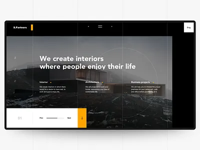 S.P. Main Page Concept black color design halo main promo ui ux web