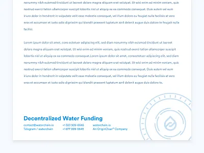 WaterChain Letterhead letterhead