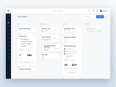 Task manager (concept) business dashboard saas task team ui ux workflow