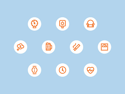 Infographic Icons blood pressure charts deaths graphs icon illustration infographic line icons stroke united states