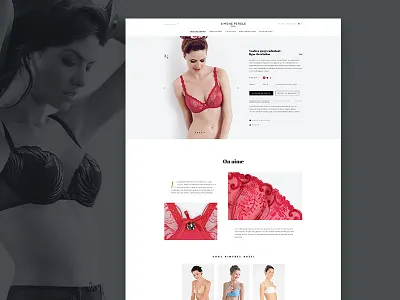 Simone Perele redesign - product page art fashion feminity ui underwear ux webdesign website woman