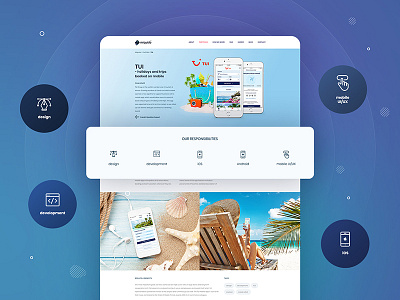Miquido website - Portfolio blue clean minimal miquido mobile portfolio ui ux web