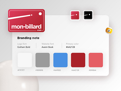 mon-billard.com brand branding color eight inspiration logo pool vector