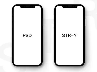 Iphonex-psd black display free iphonex minimalist model screen ui ux white