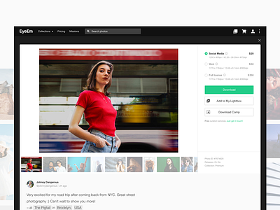 EyeEm - Buyers profiles photoview concept branding minimalism photography photoview product design startup typography ui ux web white