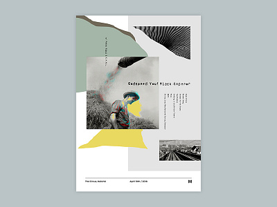 Gig poster project - Godspeed You! Black Emperor collage gigposter graphicdesign layout poster print