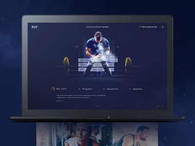 Fitness Training Website UI Design